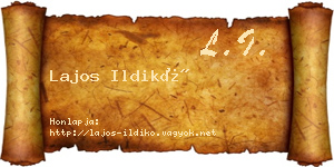 Lajos Ildikó névjegykártya