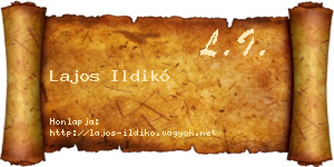 Lajos Ildikó névjegykártya
