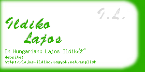 ildiko lajos business card